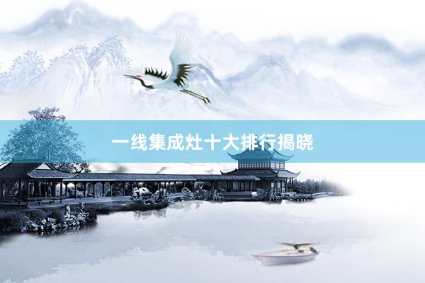 一线集成灶十大排行揭晓