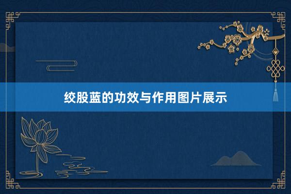 绞股蓝的功效与作用图片展示